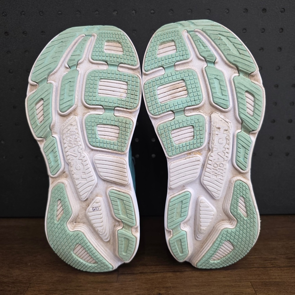 Hoka One One Bondi 7 Running Shoes Womens 8.5 Aquarelle Turquoise Mesh Road - Picture 5 of 13